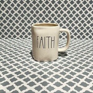 RAE Dunn Ceramic White FAITH Coffee Tea Mug